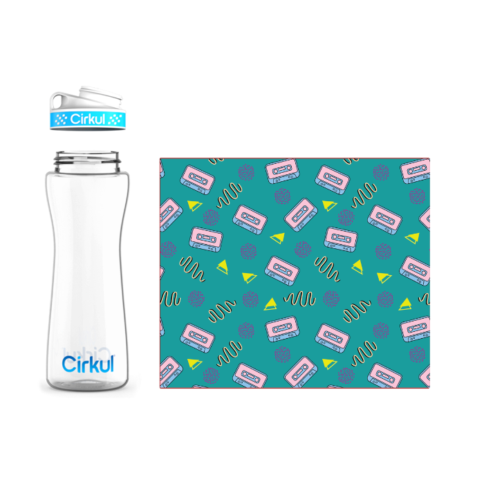 Custom 22oz. Plastic Bottle & Comfort Grip Lid