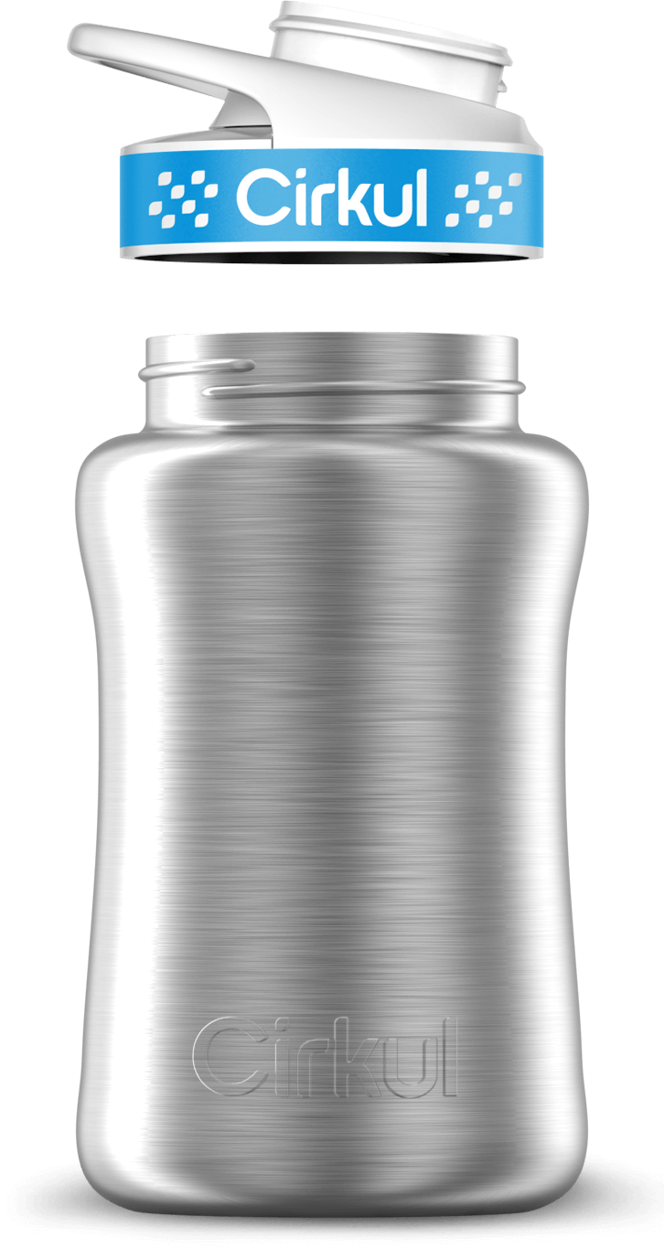 Custom 12oz. Stainless Steel Bottle & Comfort Grip Lid
