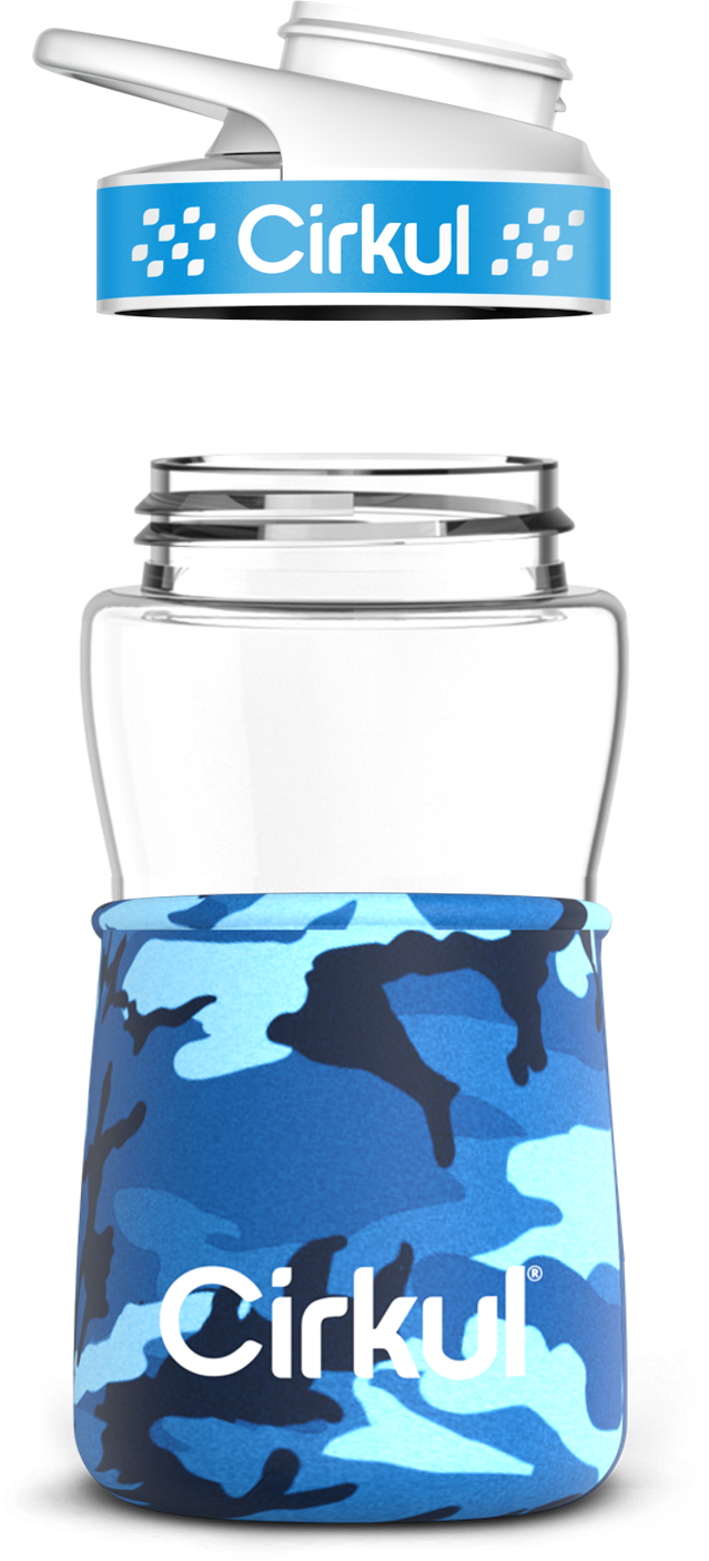 Add-on: 12oz. Plastic Bottle & Comfort Grip Lid + 12oz. Chill Sleeve