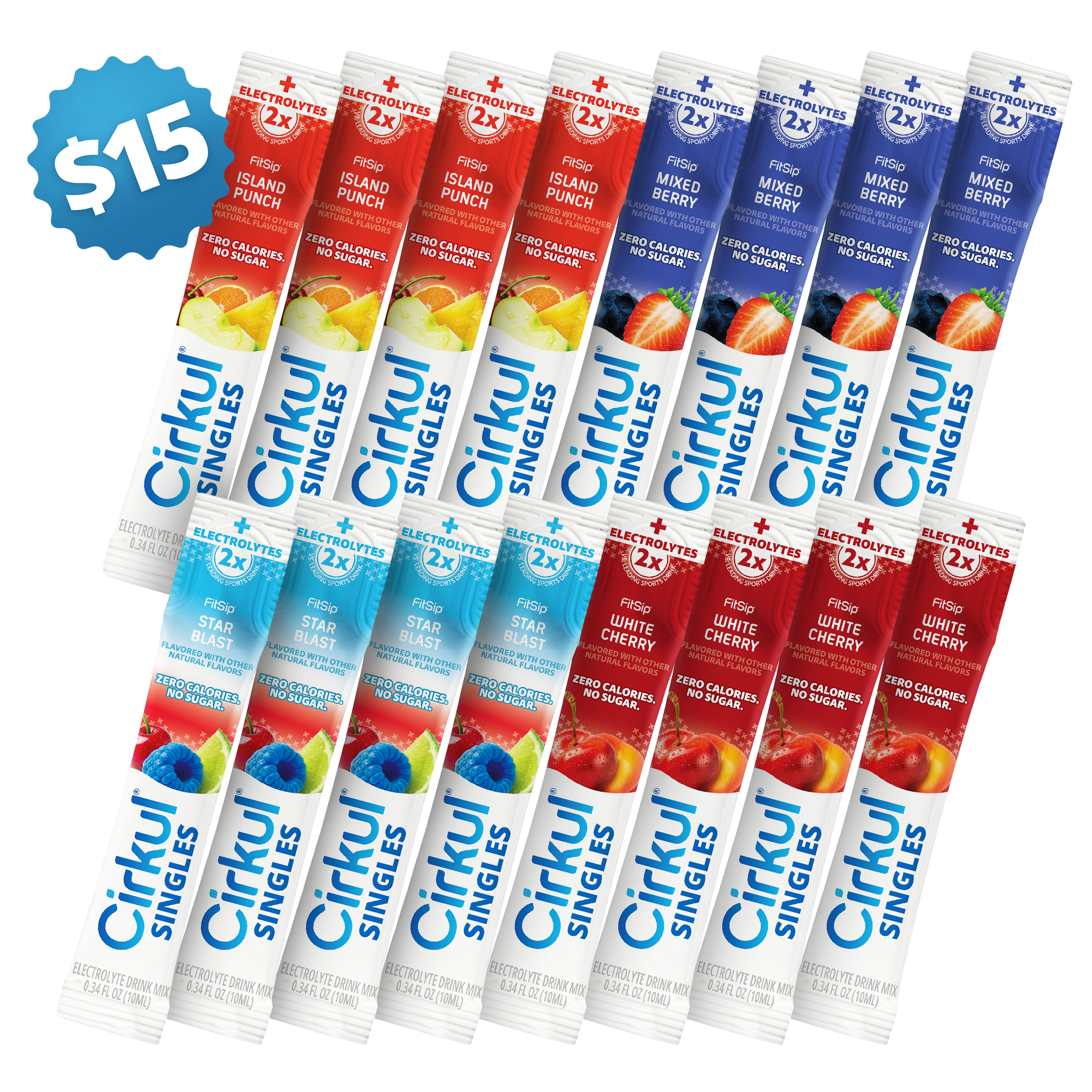 16-Pack Cirkul® Singles FitSip Bundle