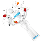 22oz. Plastic Bottle & Blue Comfort Grip Lid