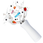 22oz. White Stainless Steel Bottle & Comfort-Grip Lid