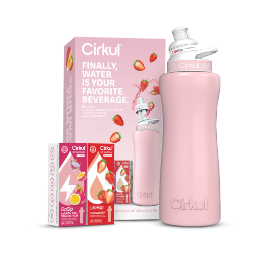 32oz. Blush Pink Stainless Steel Bottle Starter Kit